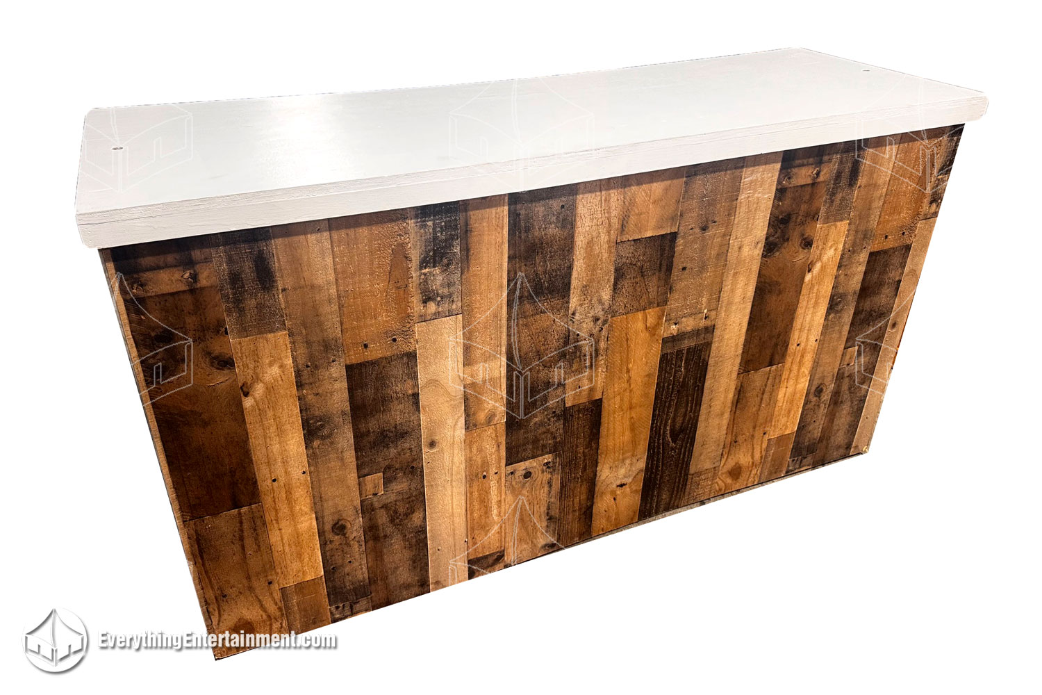 rustic bar on plain white background